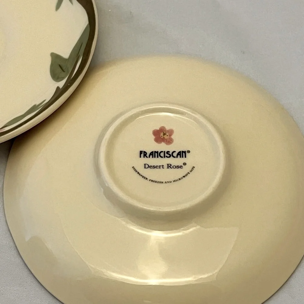 Franciscan Desert Rose Saucers, Set of 2, Vintage EUC